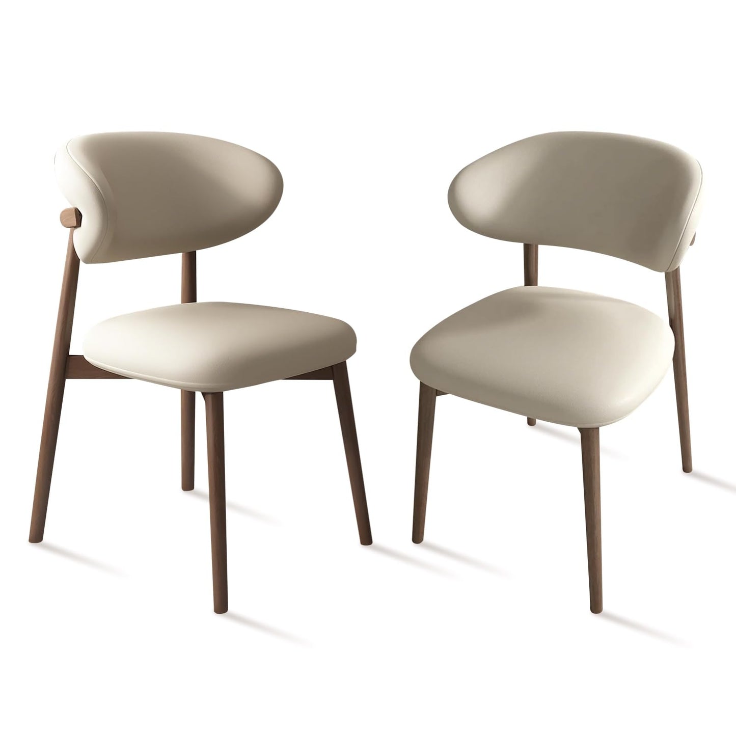 2 Mid-Century Upholstered Dining Chairs