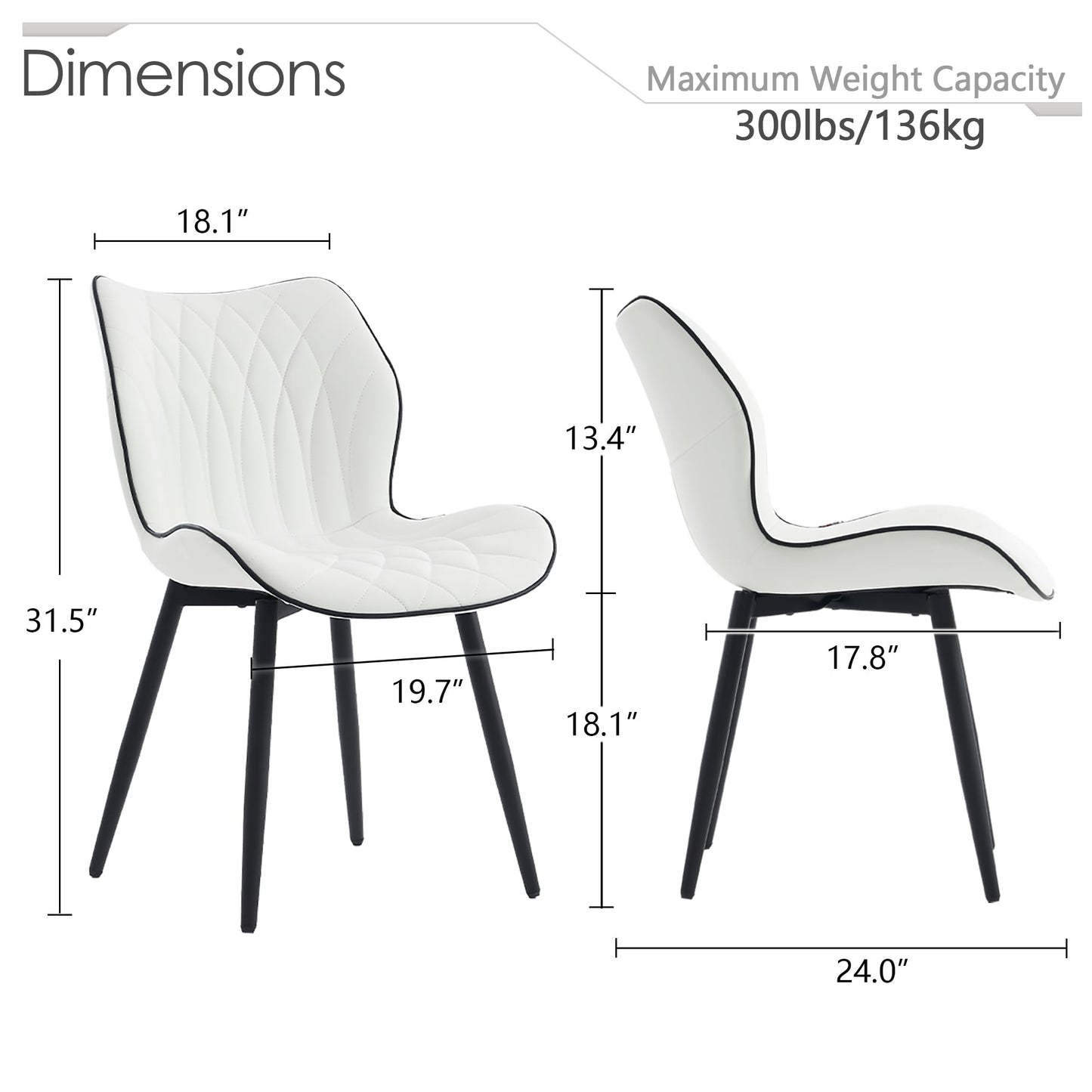 2 Modern Khaki Dining Chairs
