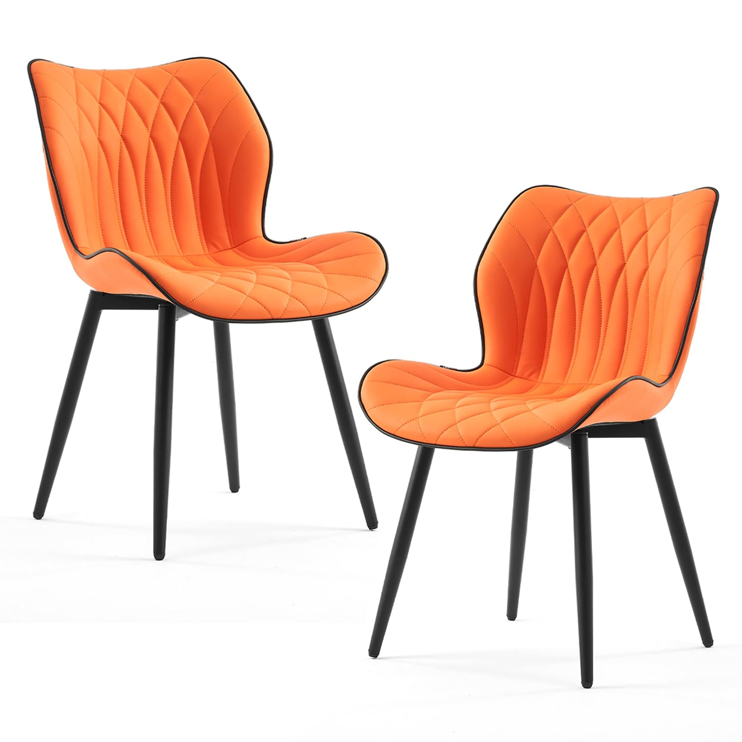 2 Modern Khaki Dining Chairs