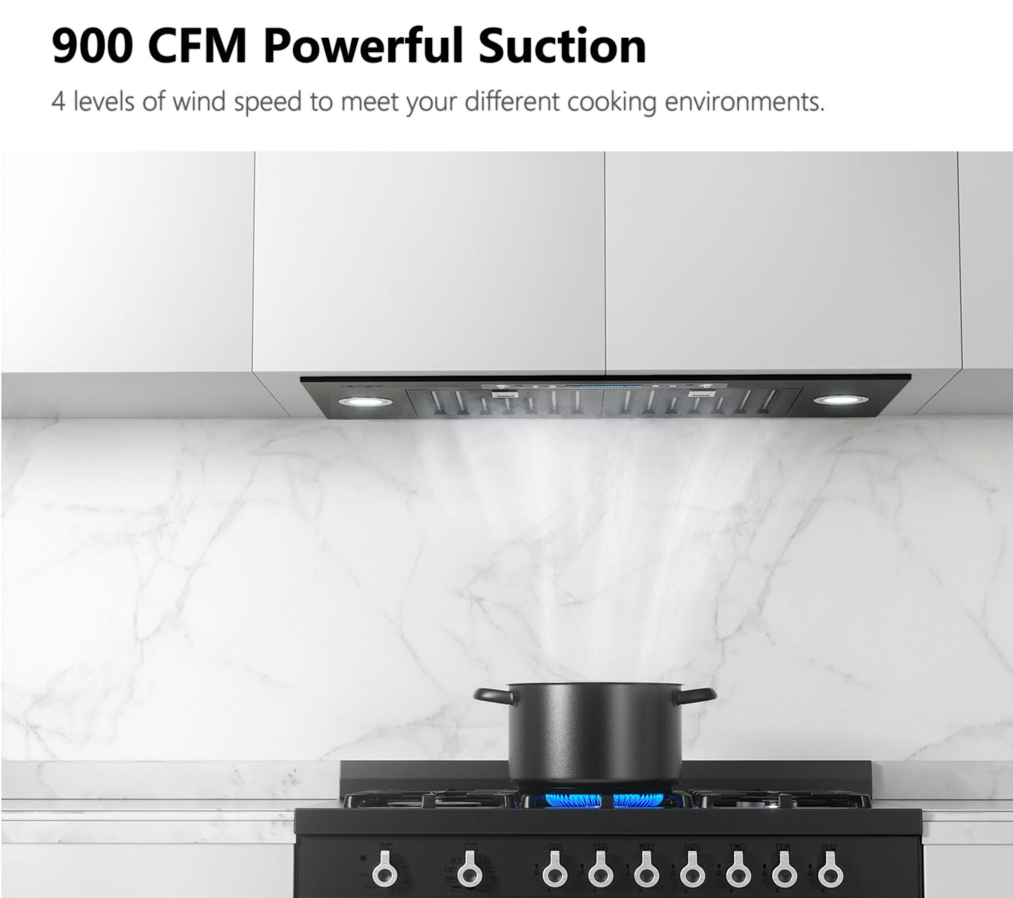 IKTCH 36" Kitchen Range Hood – Stainless Steel