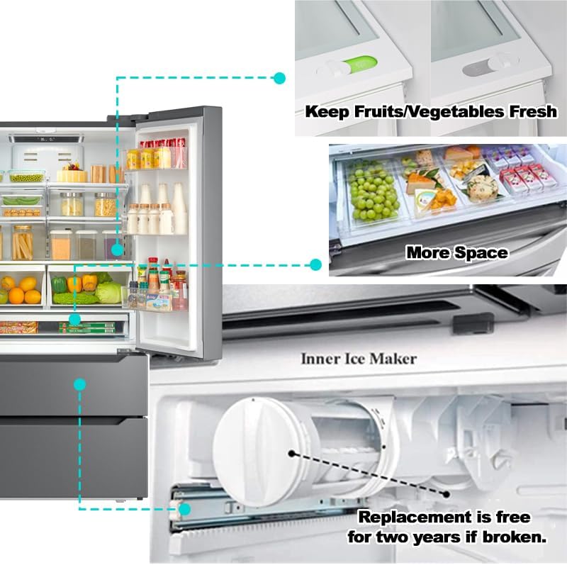 SMETA 36" French Door Fridge