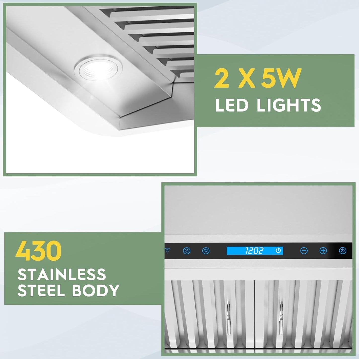 30" Kitchen Range Hood – Stainless Steel