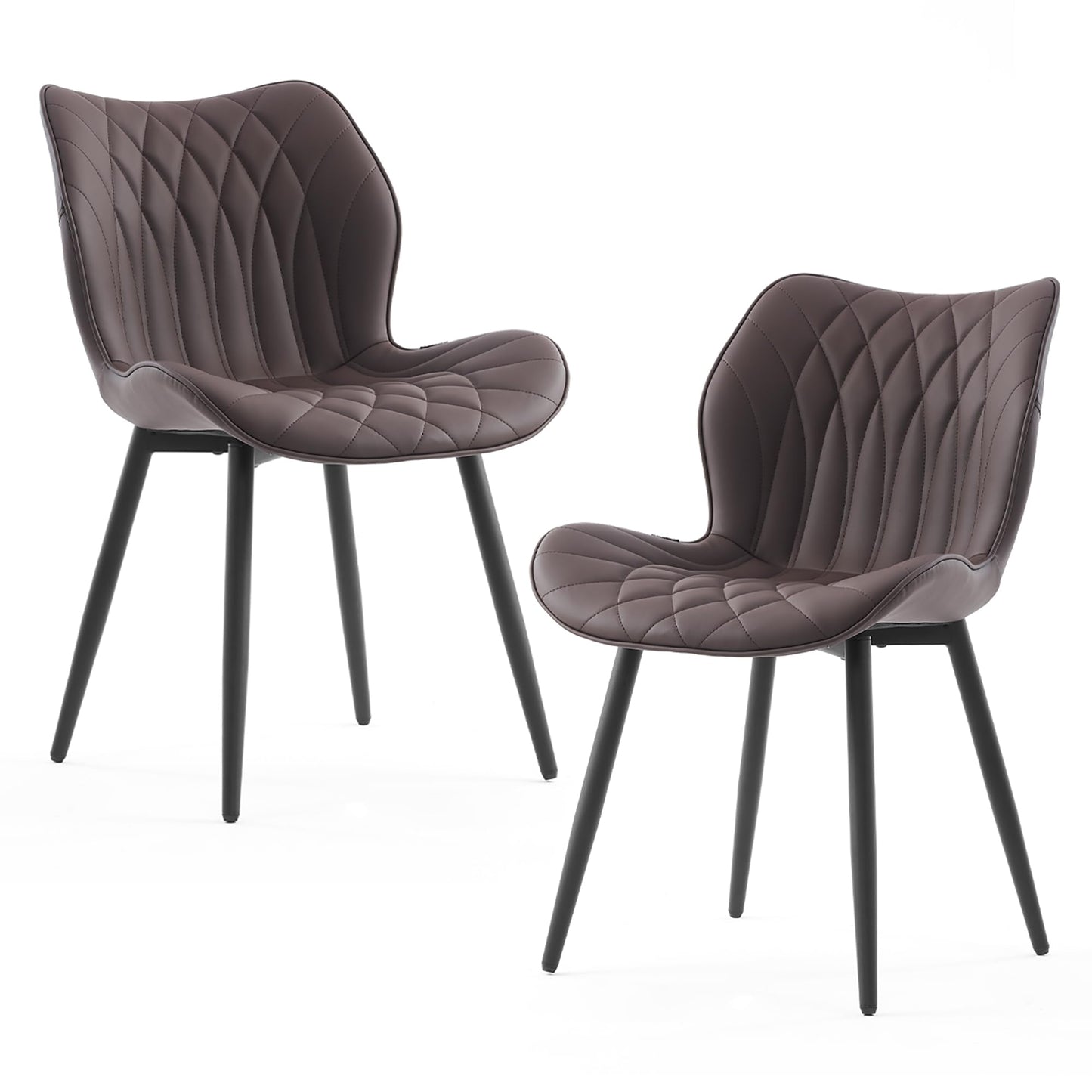 2 Modern Khaki Dining Chairs