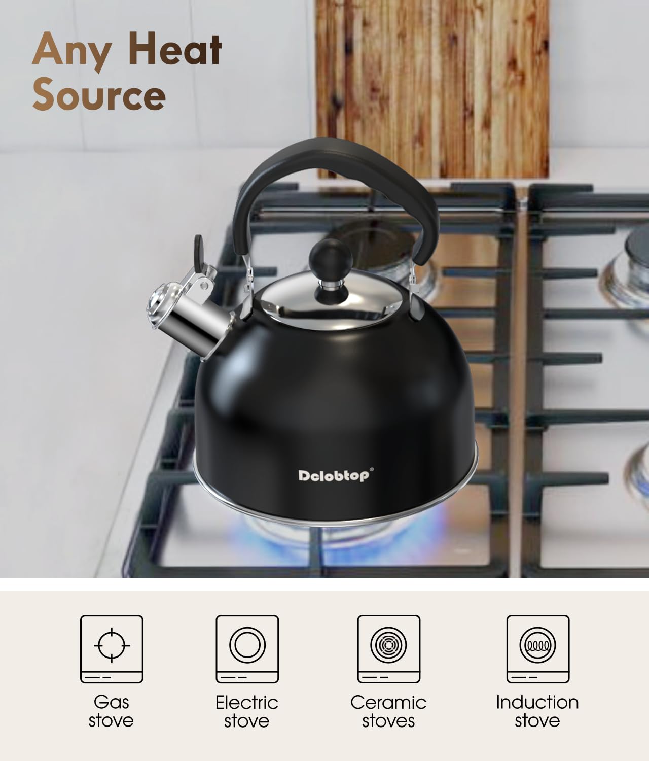 2QT Tea Kettle – Black