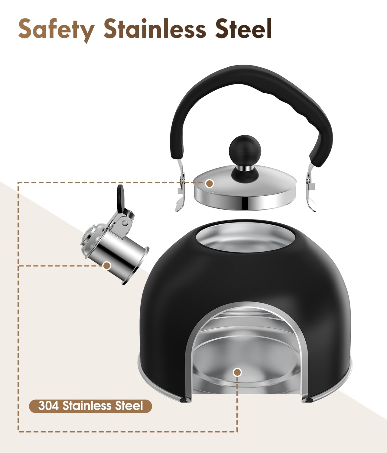 2QT Tea Kettle – Black