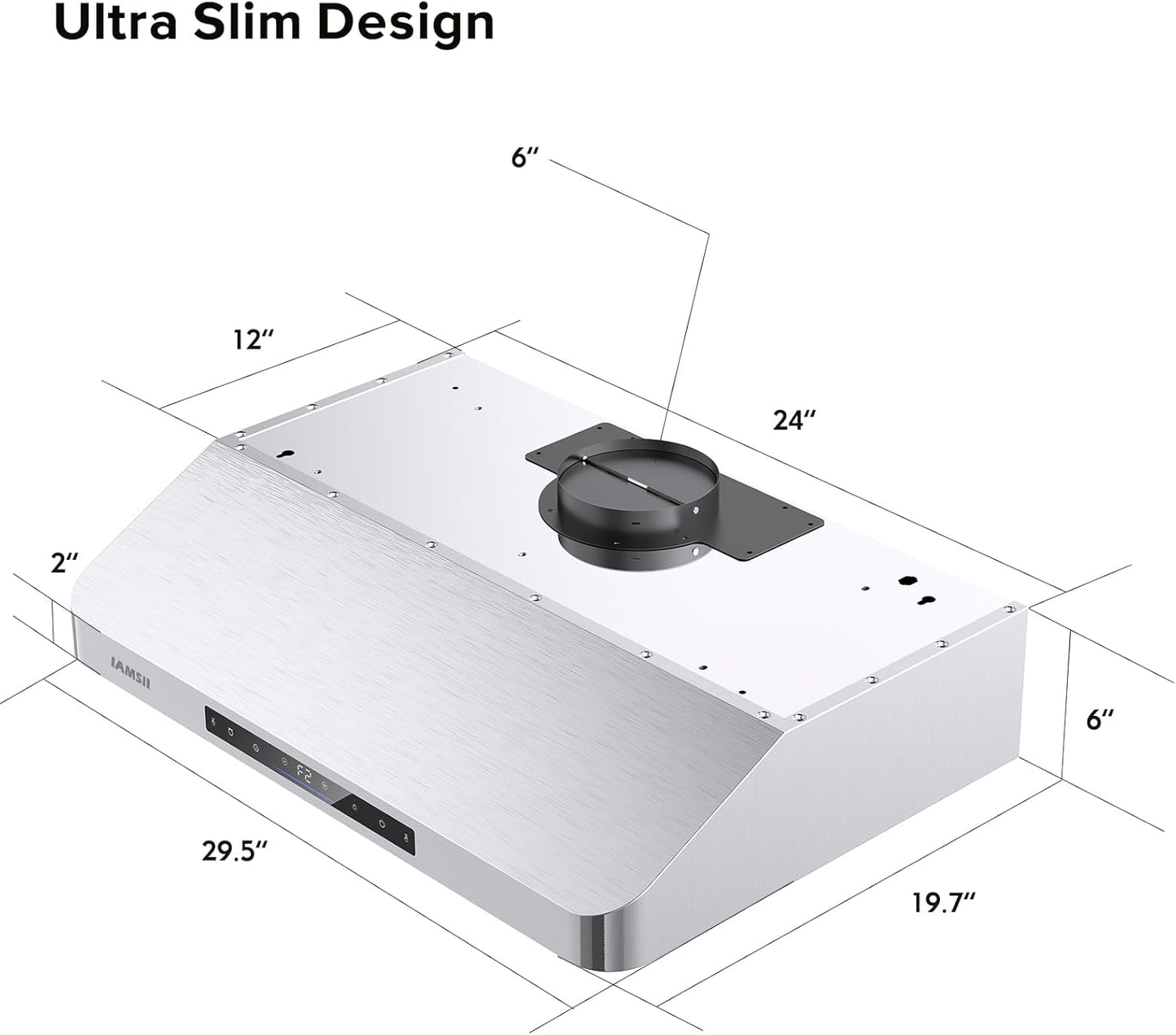 30" Kitchen Range Hood – Stainless Steel