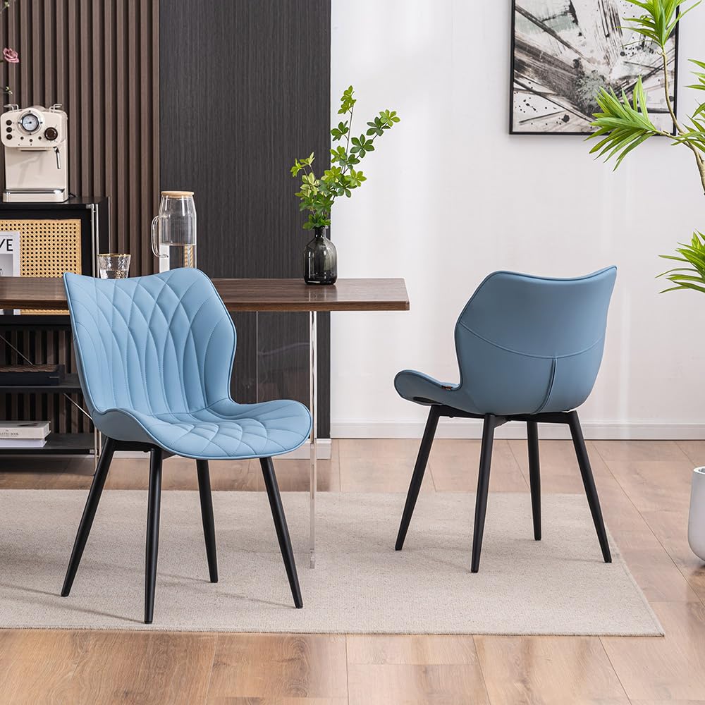 2 Modern Khaki Dining Chairs