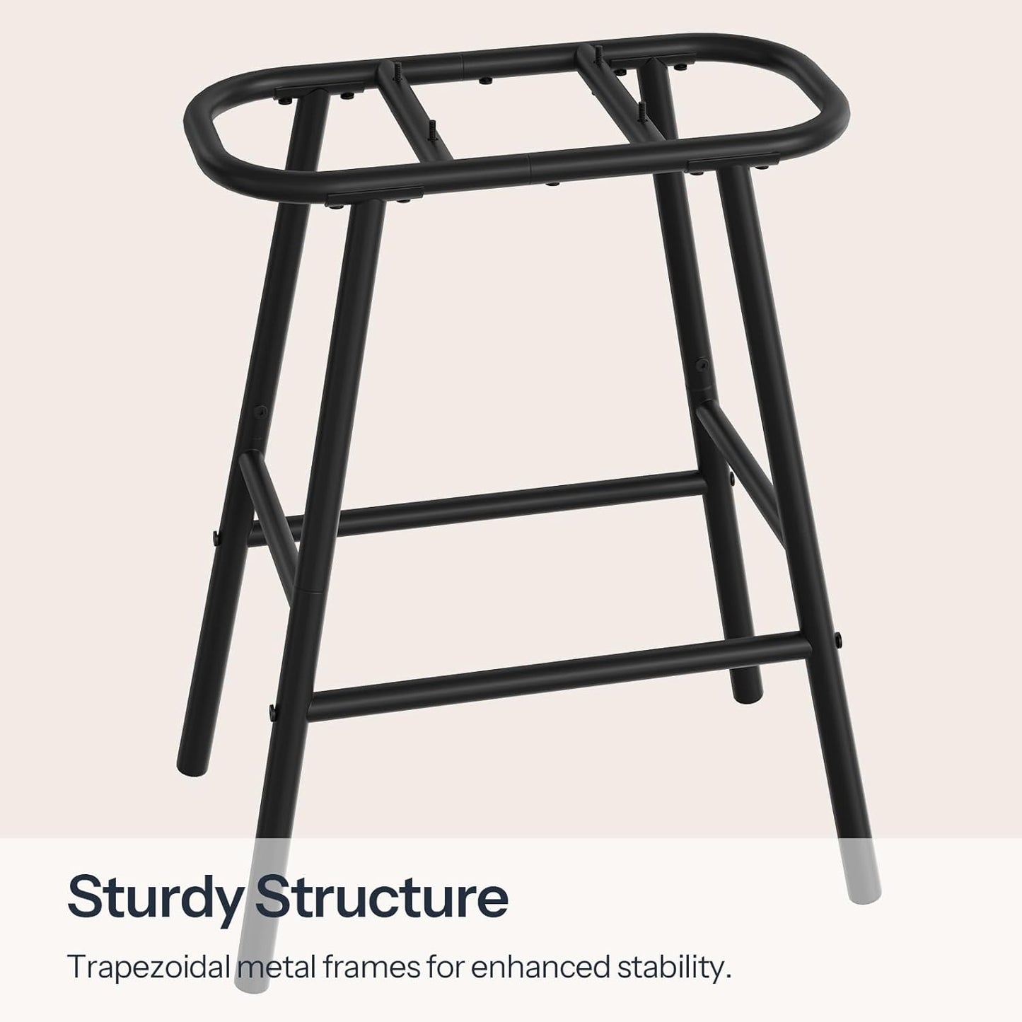 2-Piece 24" PU Bar Stools – Black