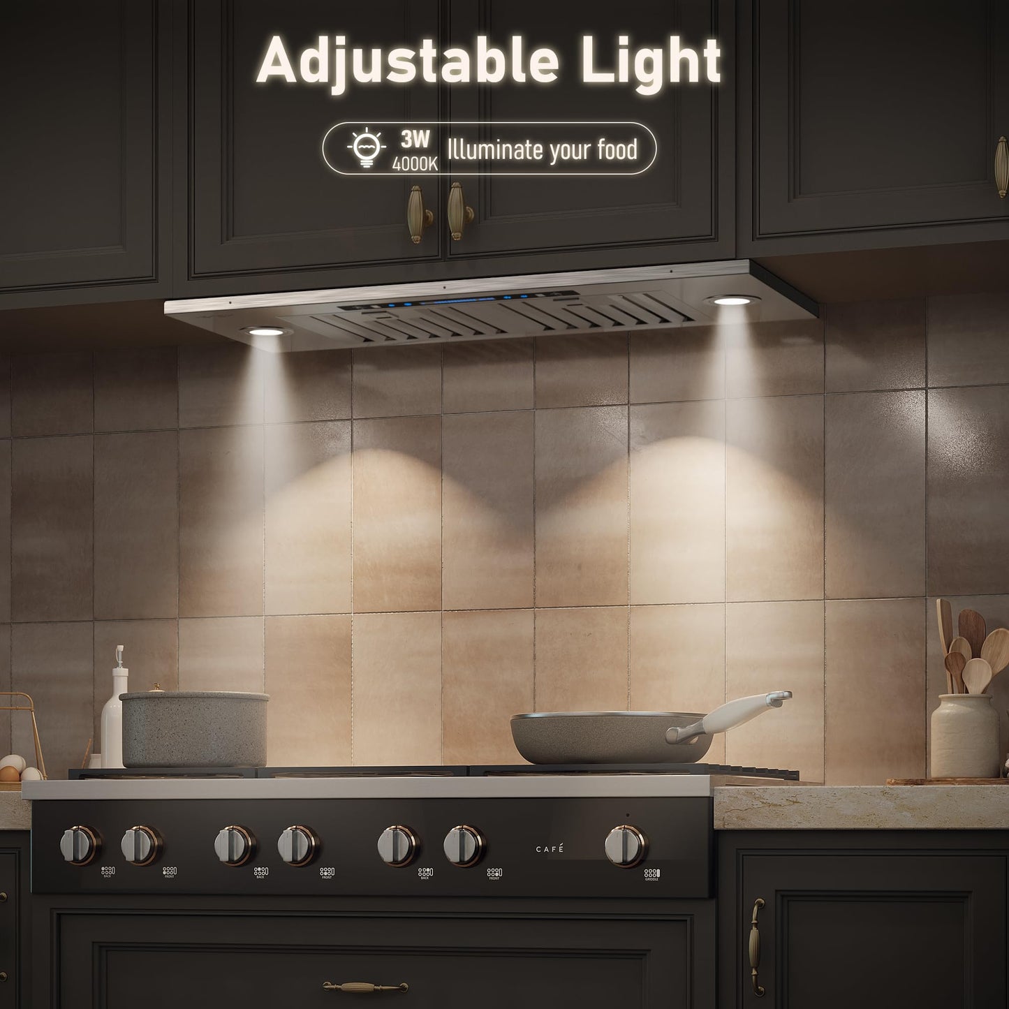 IKTCH 36" Kitchen Range Hood – Stainless Steel