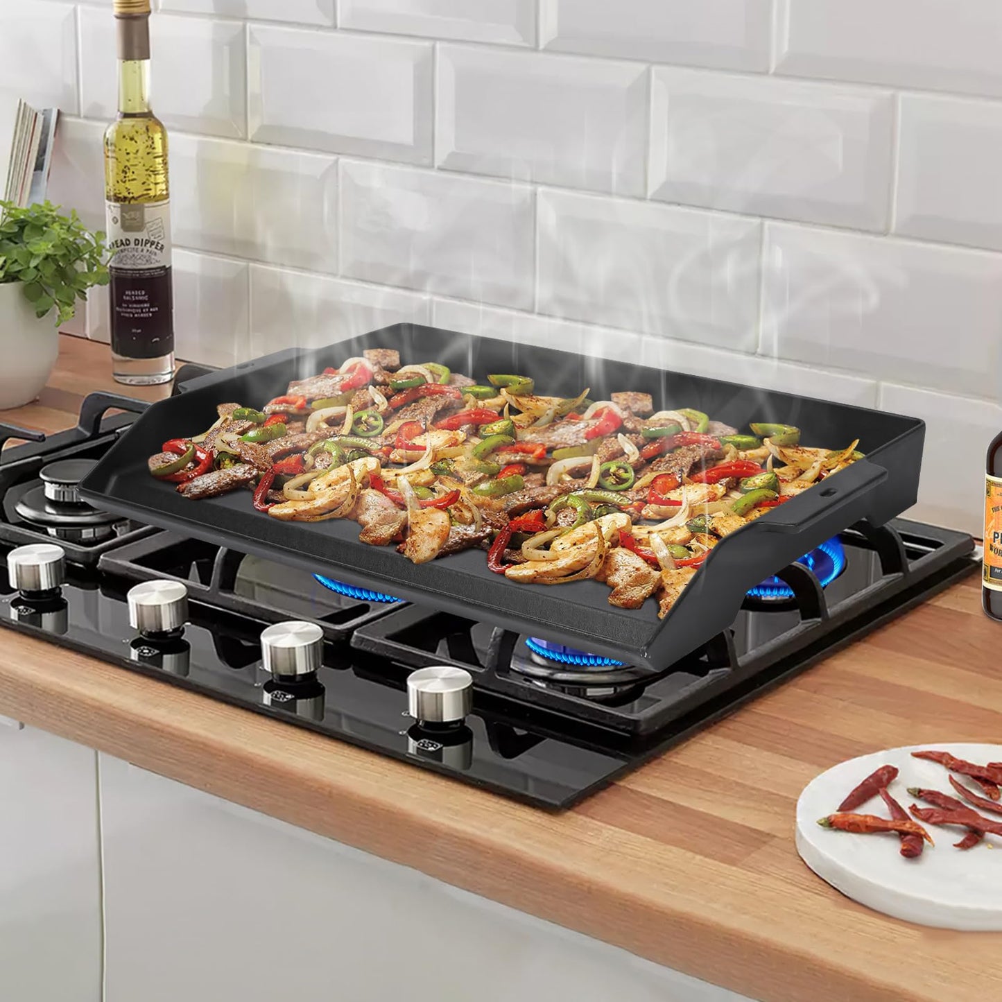 23" x 16" Cast Iron Grill Griddle