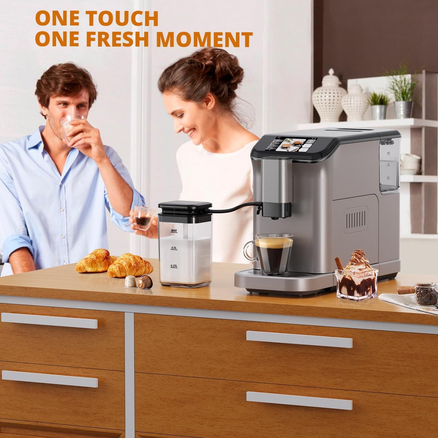 Automatic Espresso Machine with Milk Frother