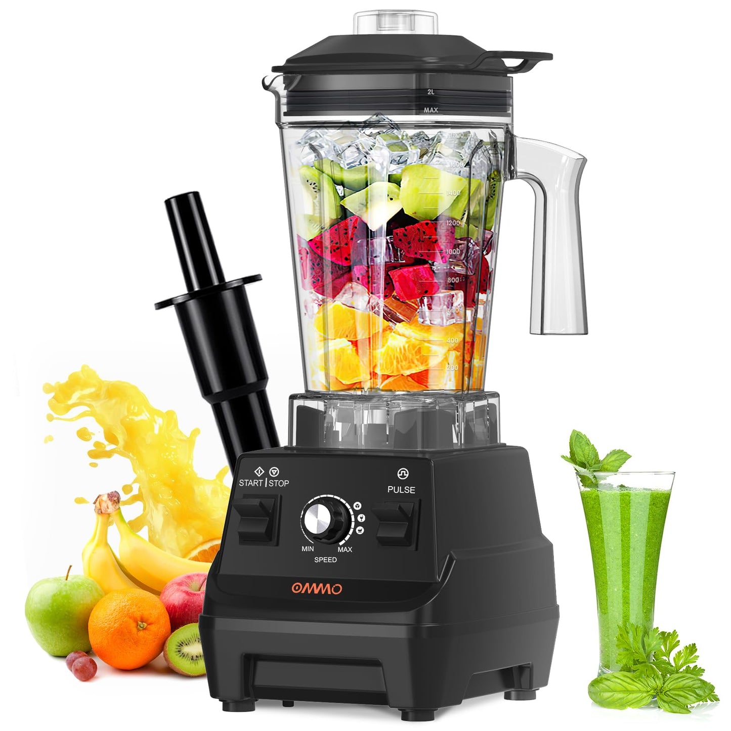OMMO 1800W Countertop Blender