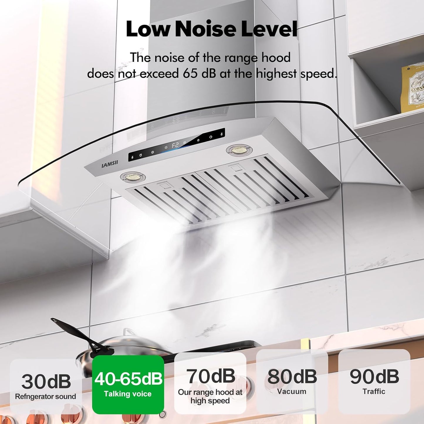 30" Wall Mount Range Hood – Stainless Steel