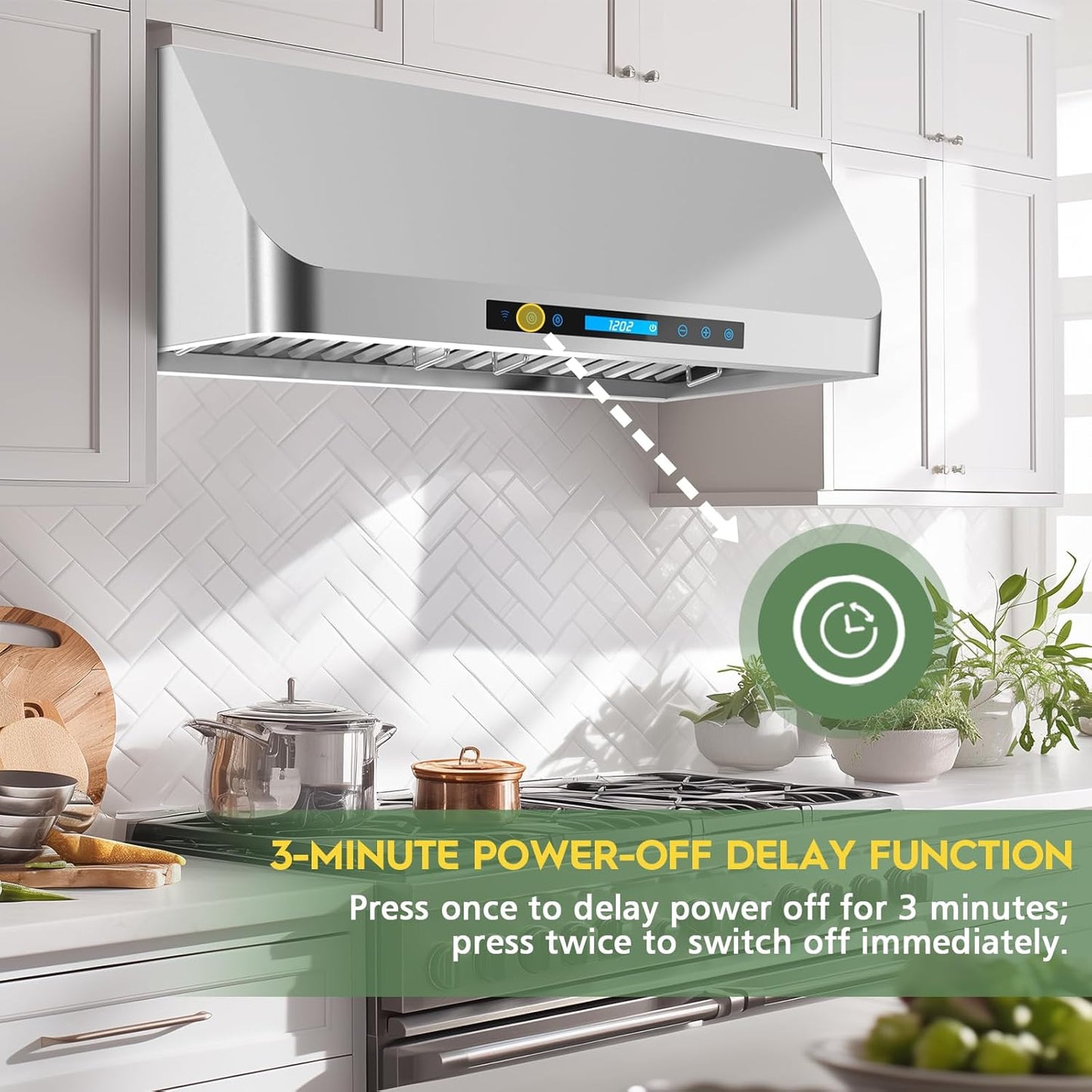 30" Kitchen Range Hood – Stainless Steel