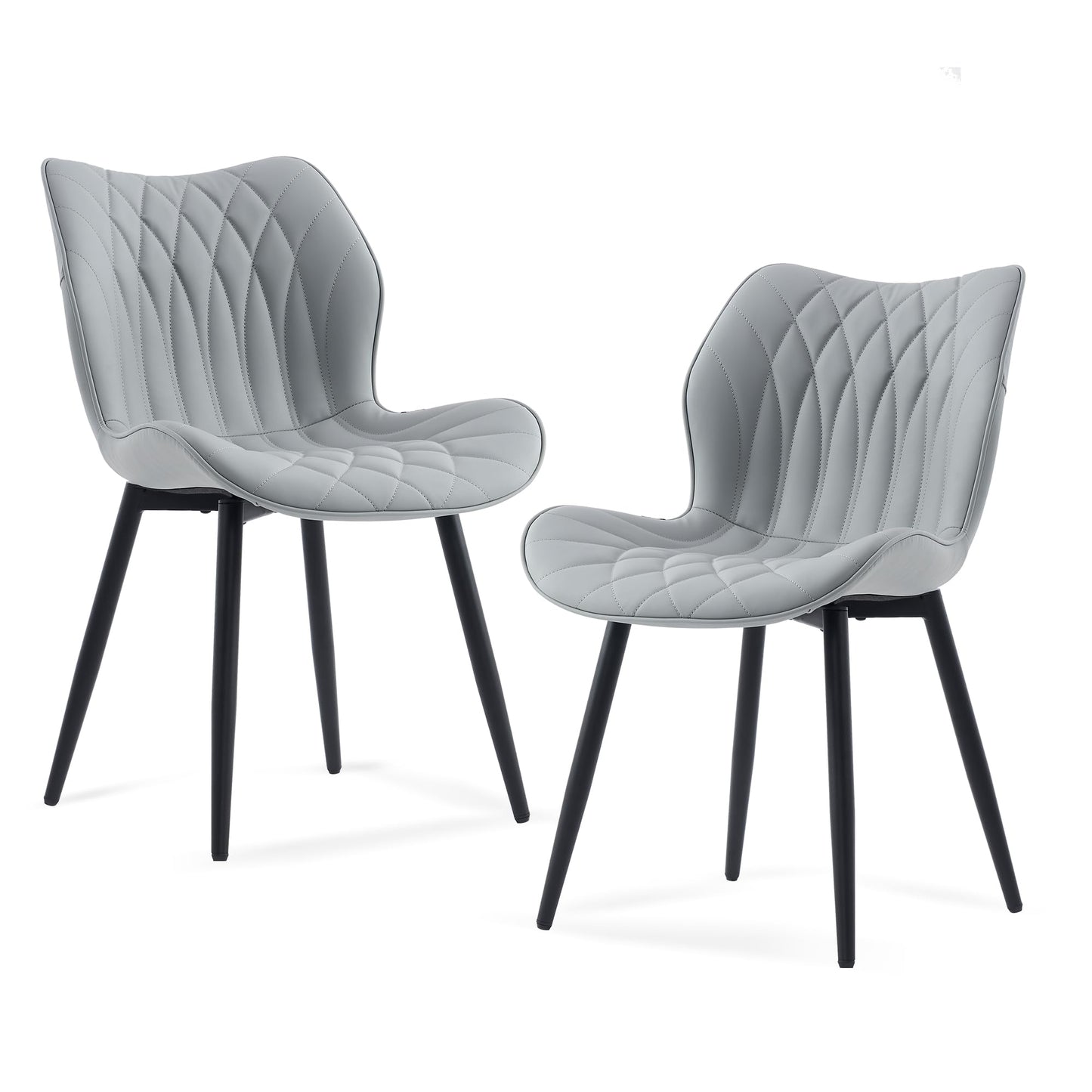 2 Modern Khaki Dining Chairs