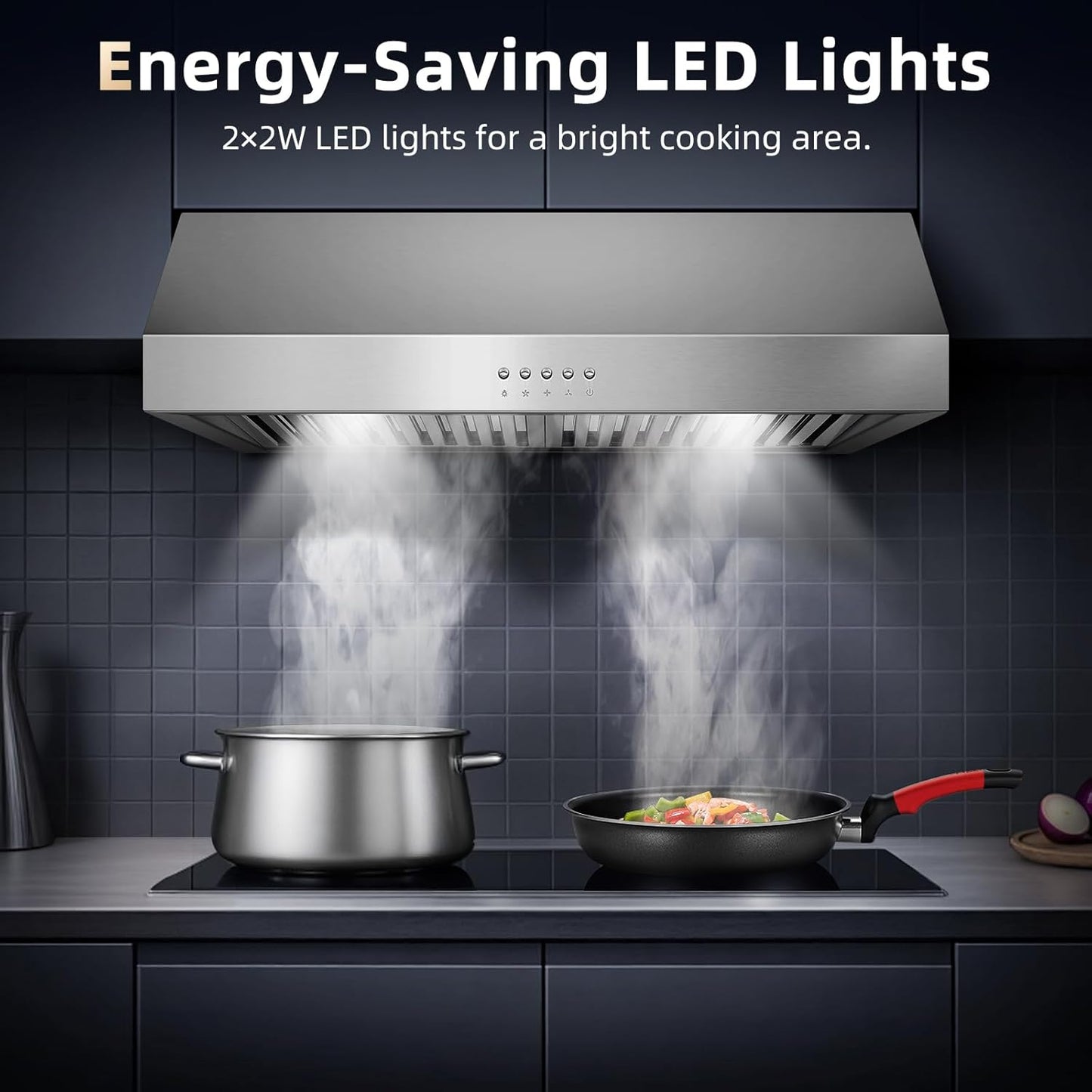 Tiesay 30" Range Hood – Stainless Steel