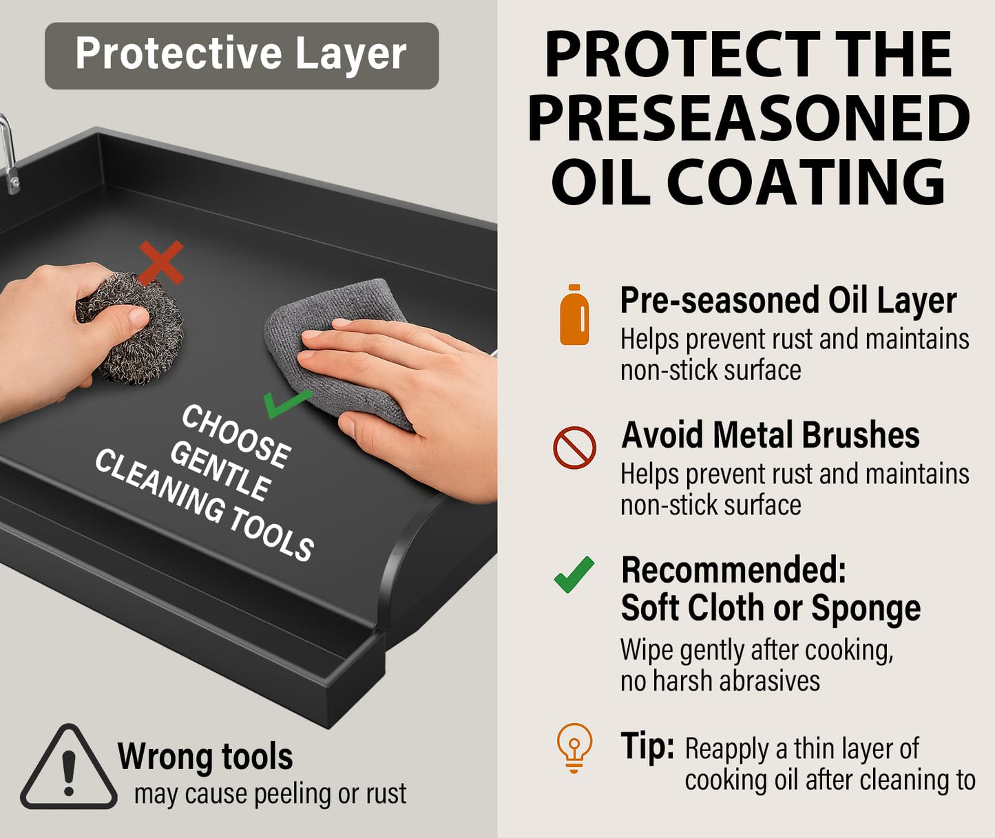 Cast Iron Nanoceramic Grill Griddle