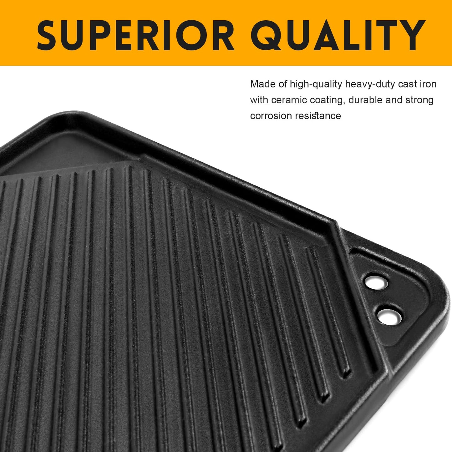 GGC 16.5" Reversible Cast Iron Griddle