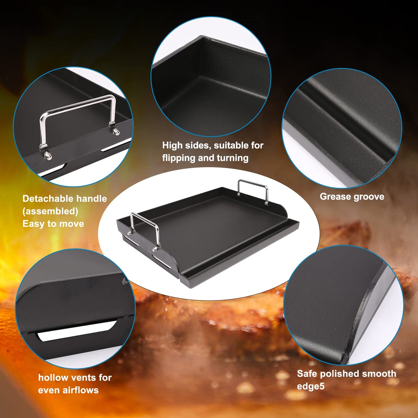 Cast Iron Nanoceramic Grill Griddle