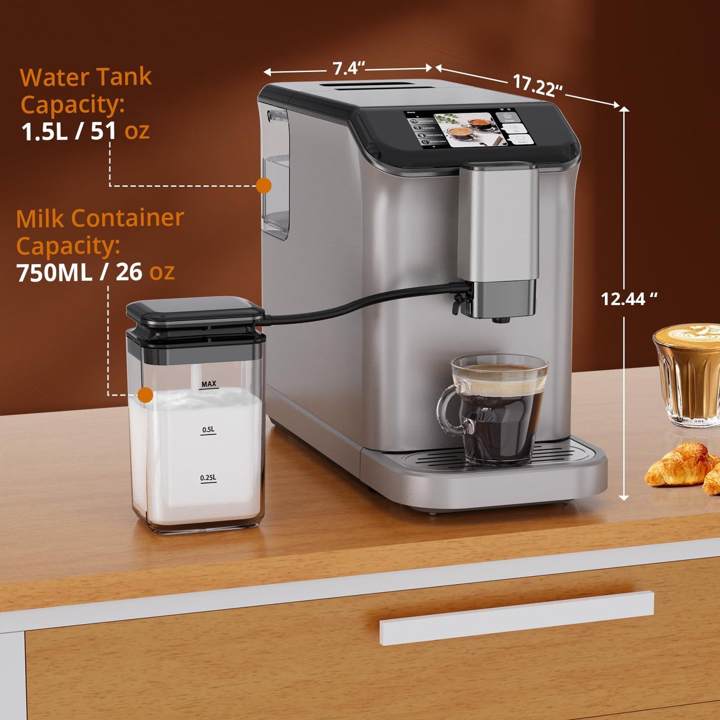 Automatic Espresso Machine with Milk Frother