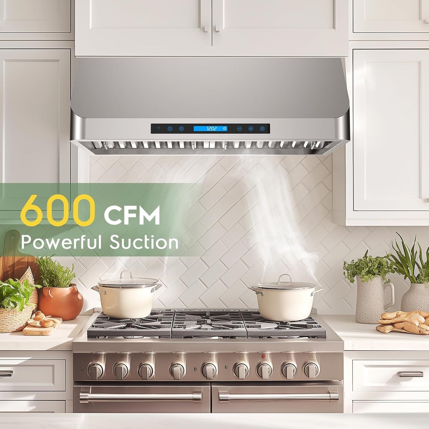 30" Kitchen Range Hood – Stainless Steel