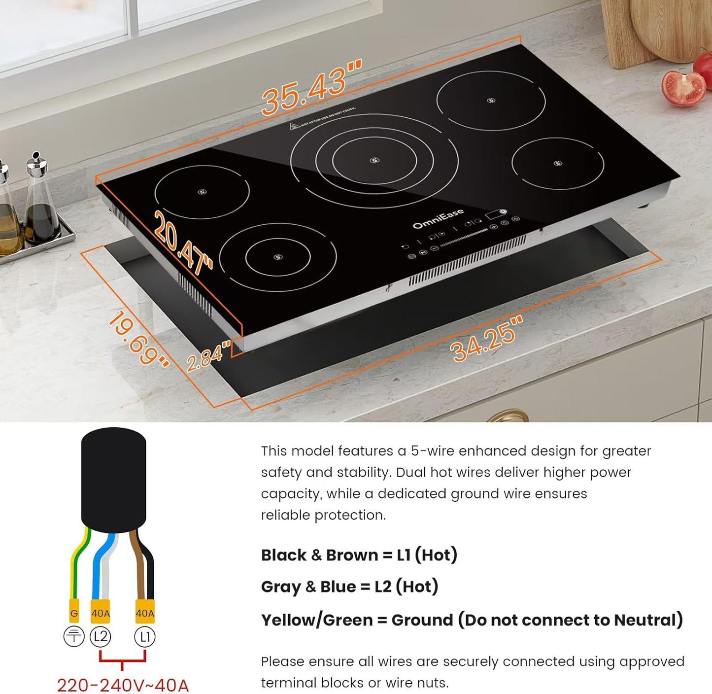 OmniEase 36" Electric Cooktop