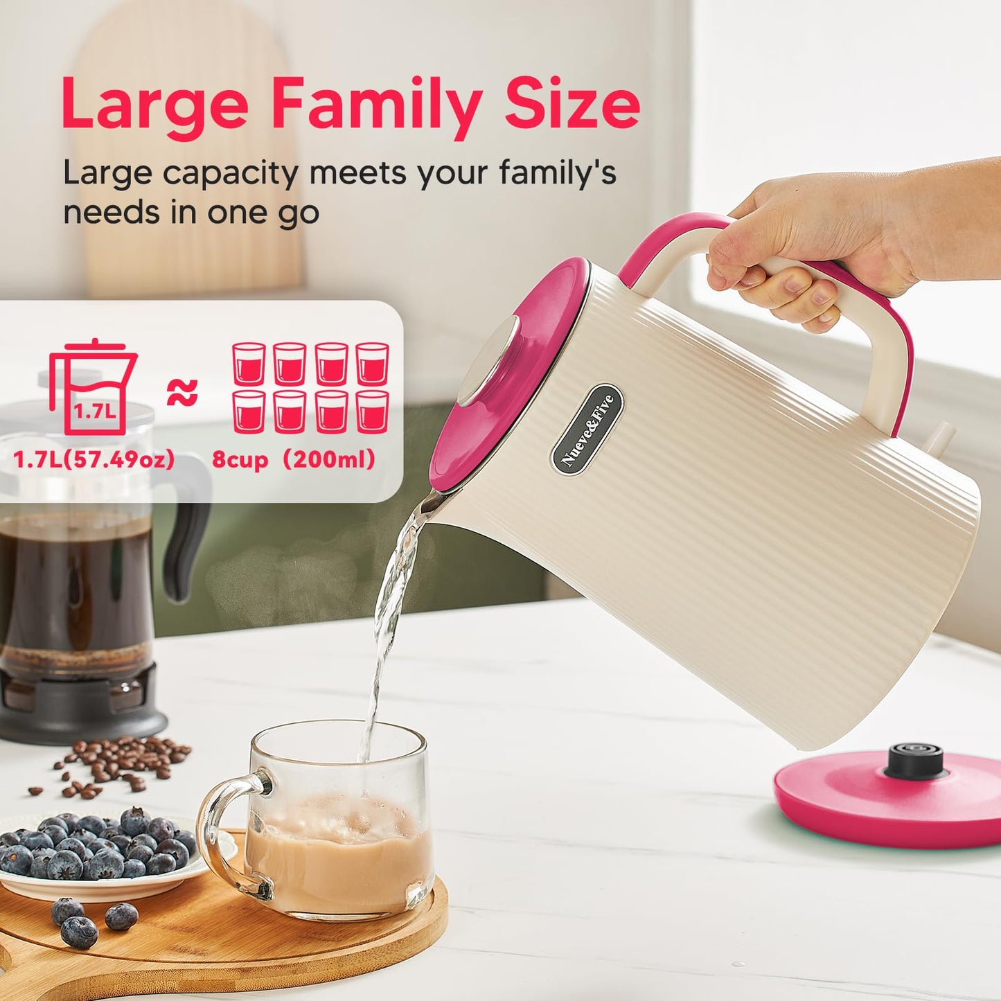 1.7L Electric Kettle โ Nueve\&Five