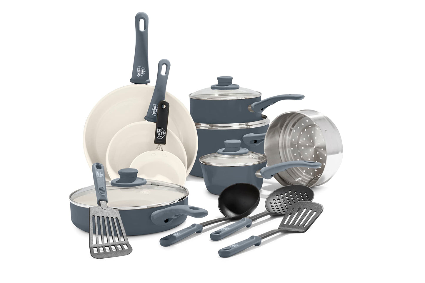 GreenLife 16-Pc Nonstick Cookware Set