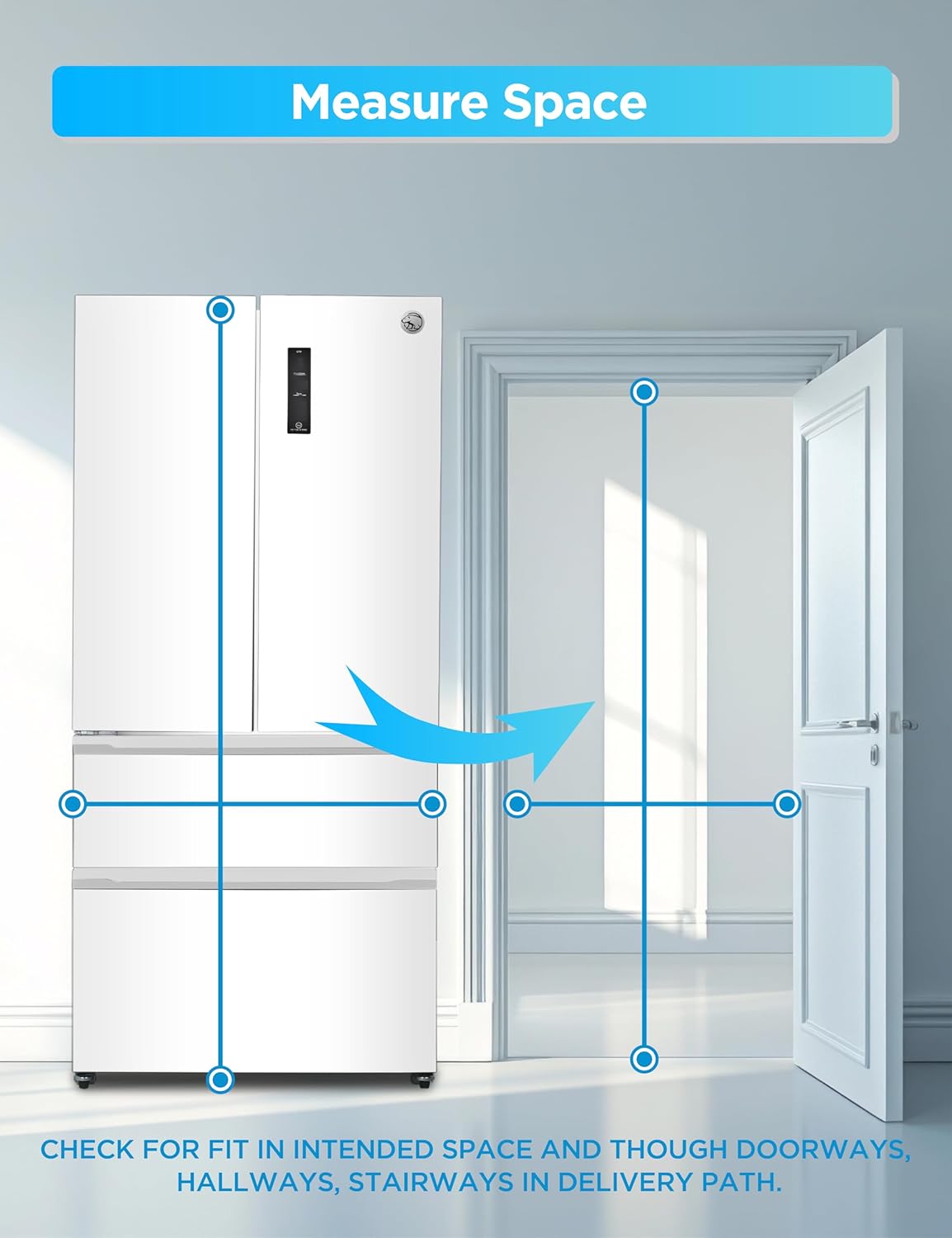 Commercial Cool 18.9 Cu.Ft. French Door Fridge