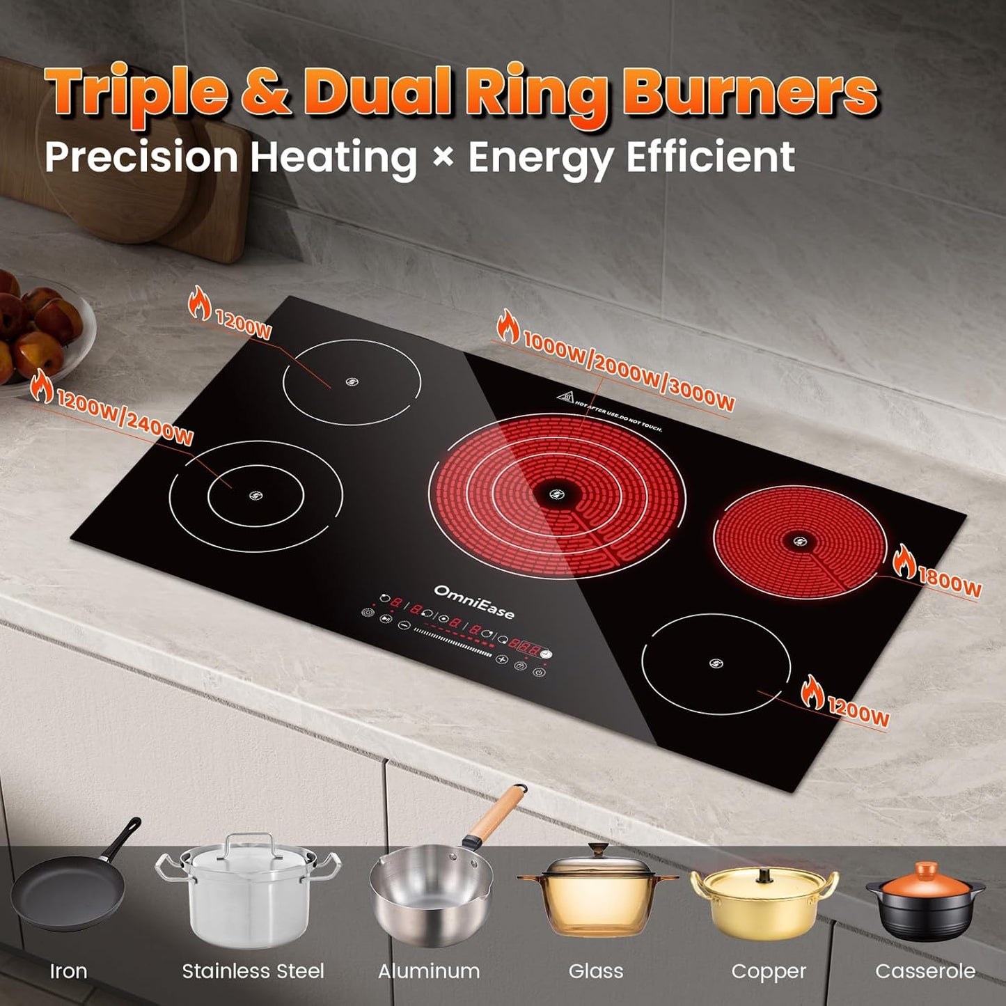 OmniEase 36" Electric Cooktop