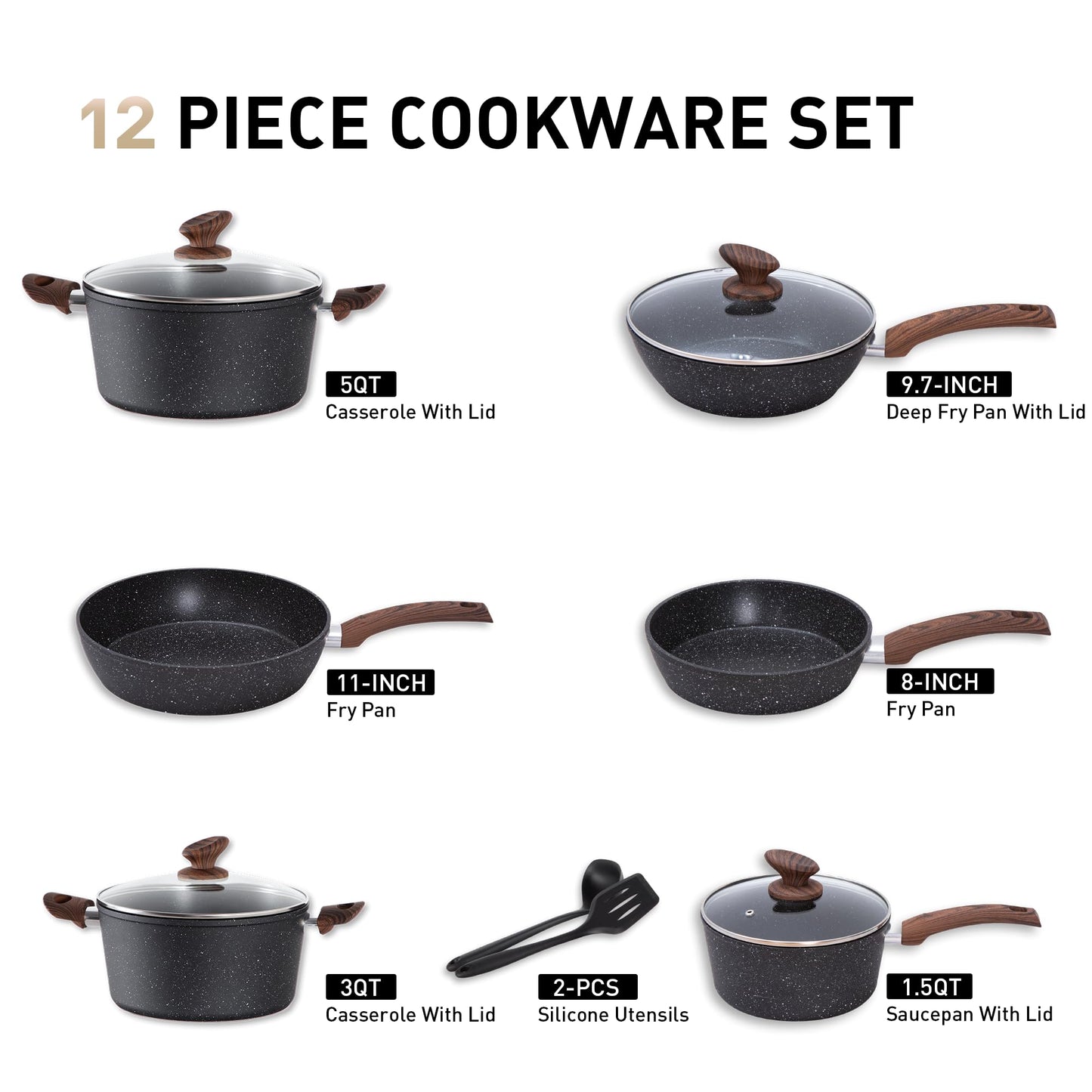 MAISON ARTS 12-Pc Cookware Set