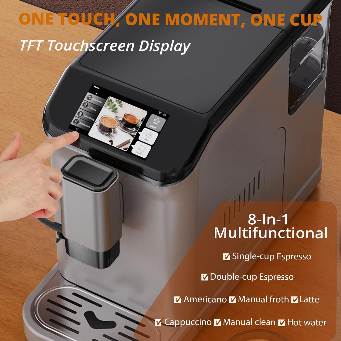 Automatic Espresso Machine with Milk Frother