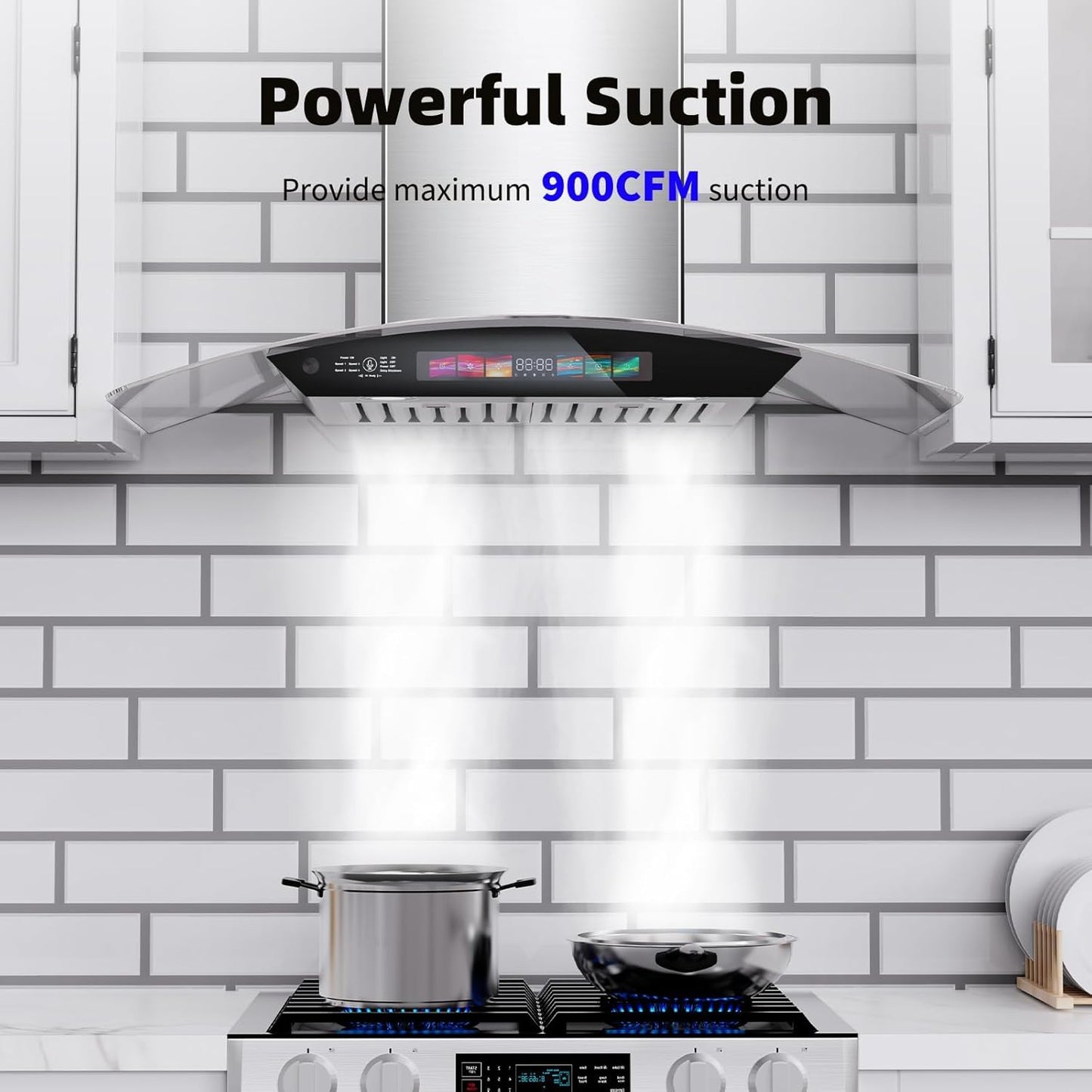 30" Wall Mount Kitchen Hood – Stainless Steel