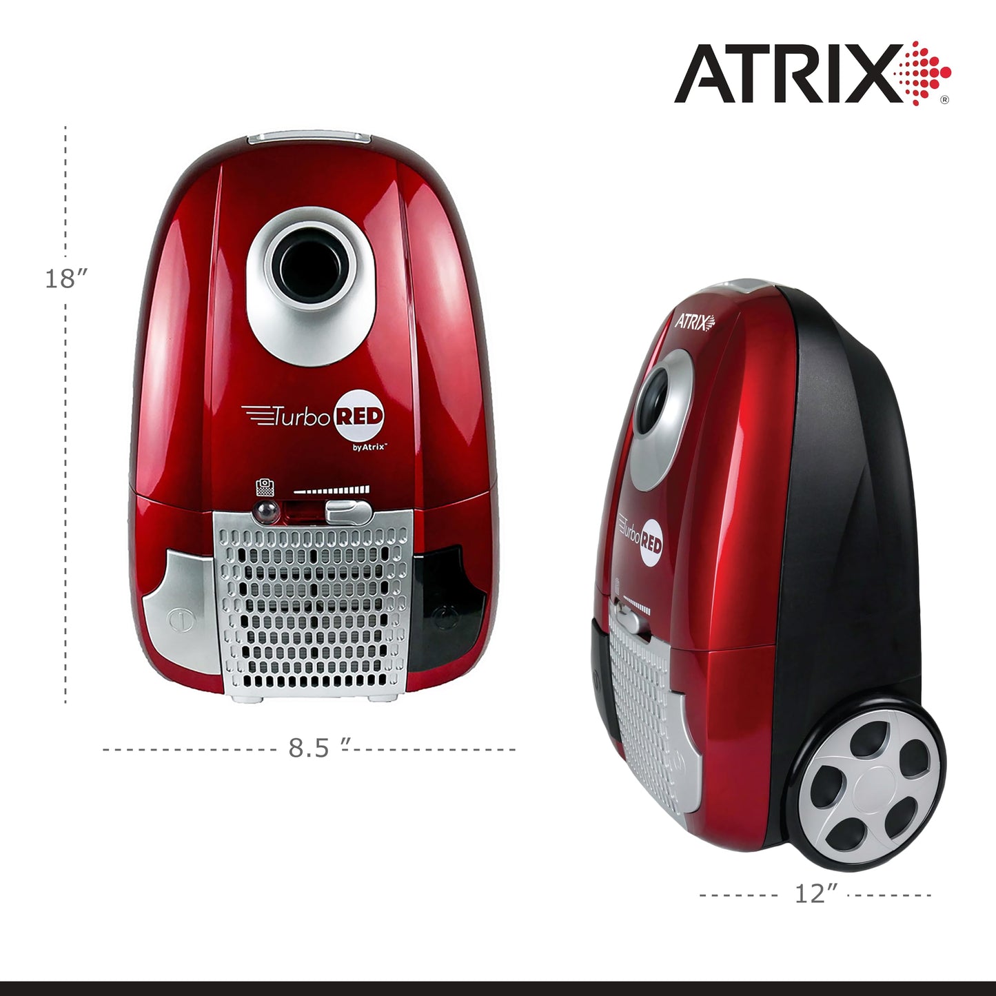 Atrix 6-Quart Canister Vacuum – Red