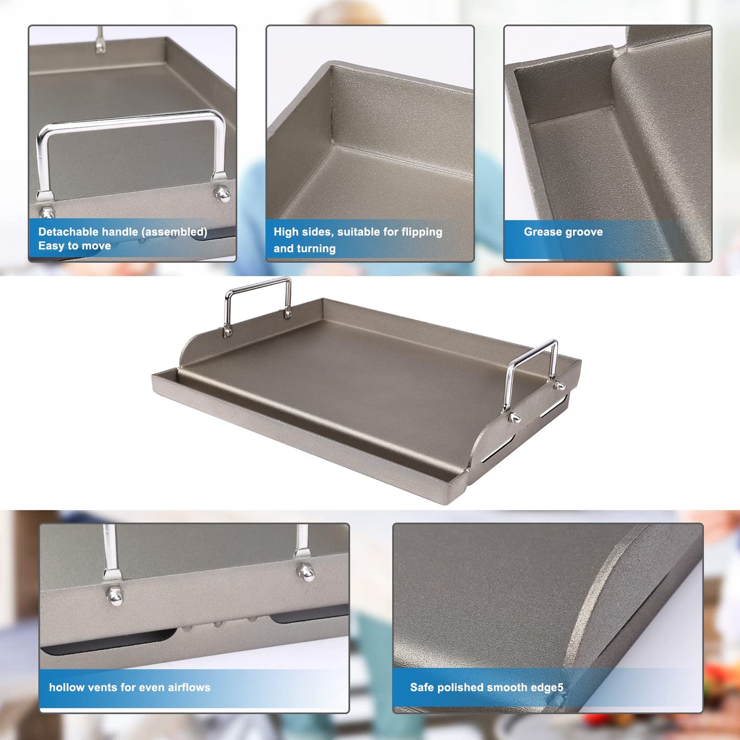 Cast Iron Nanoceramic Grill Griddle