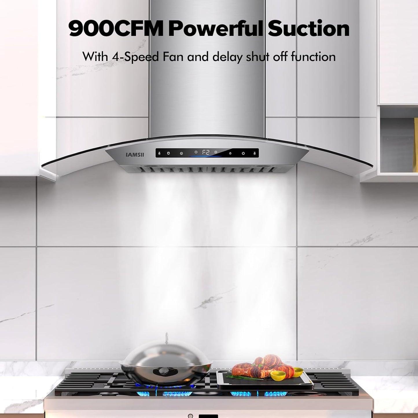 36" Wall Mount Kitchen Hood – Stainless Steel