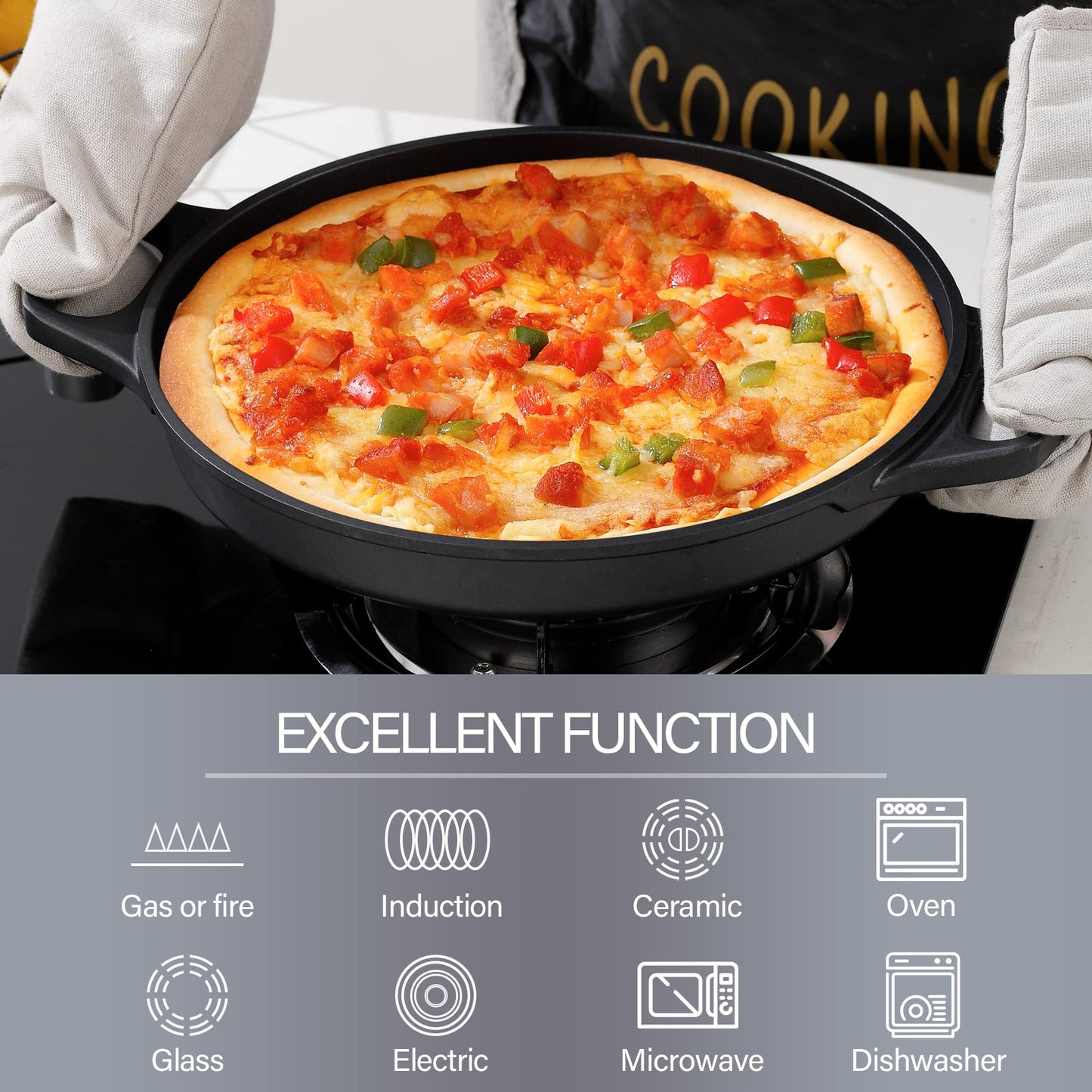 S·KITCHN 12" Cast Aluminum Griddle