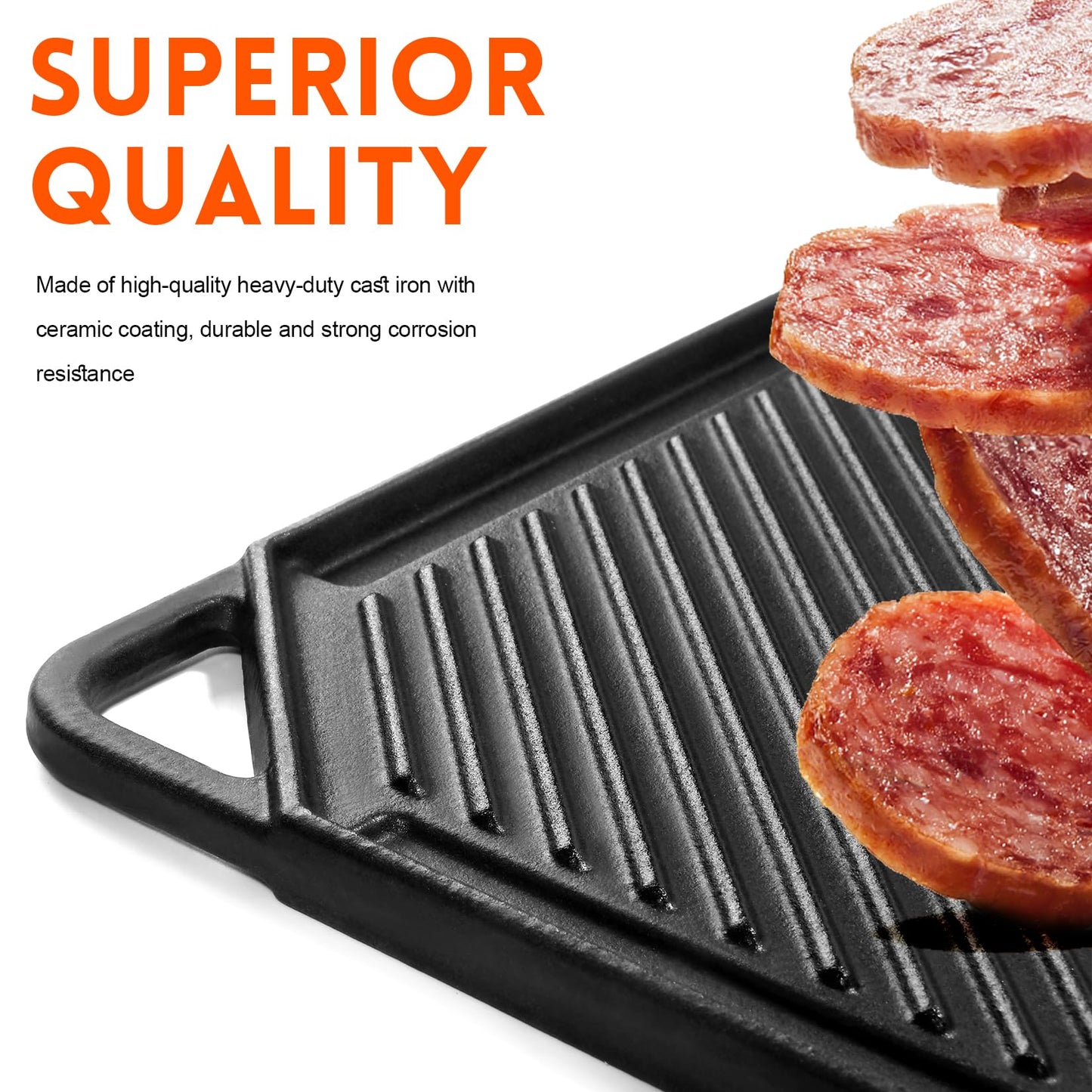 GGC 16.5" Reversible Cast Iron Griddle