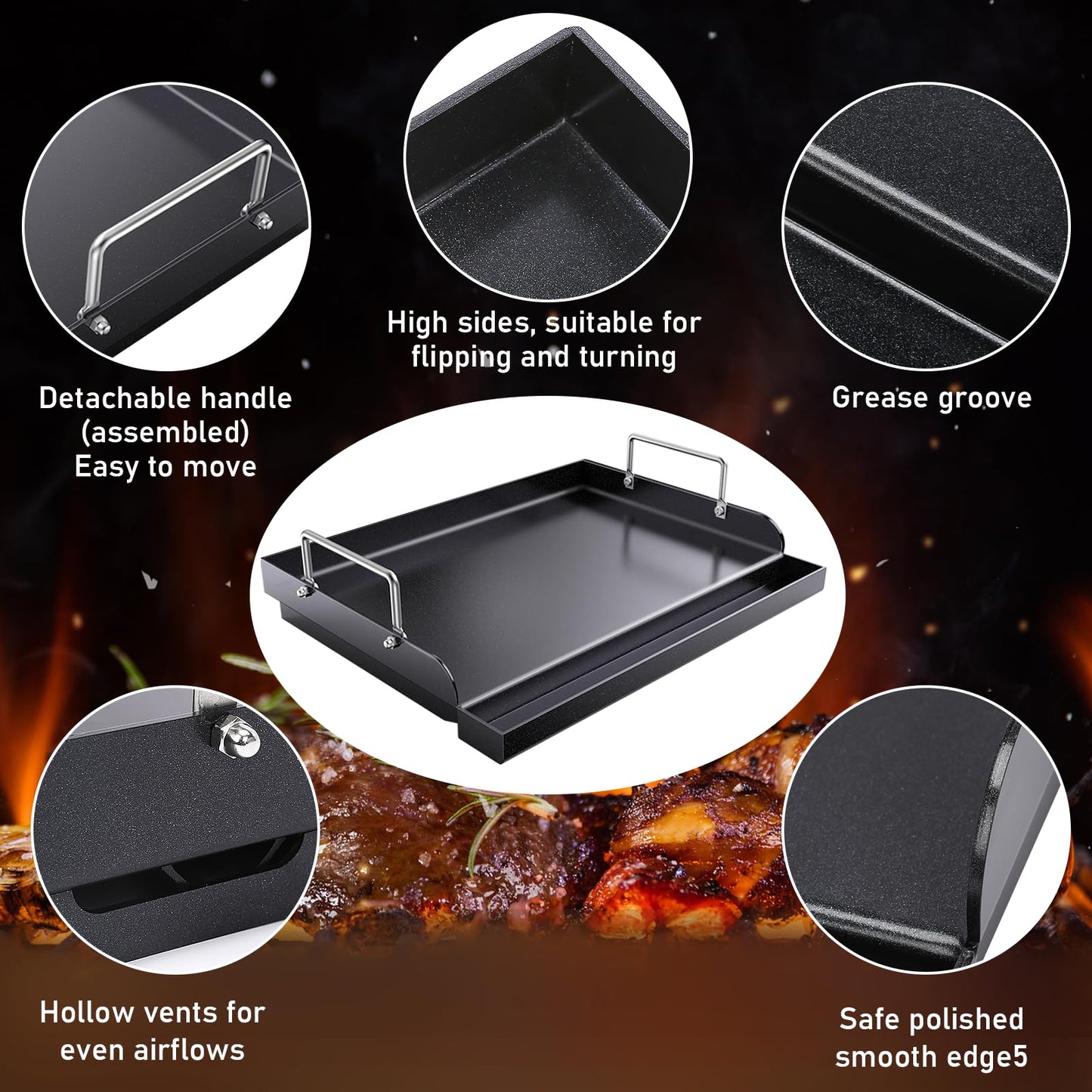 Cast Iron Nanoceramic Grill Griddle