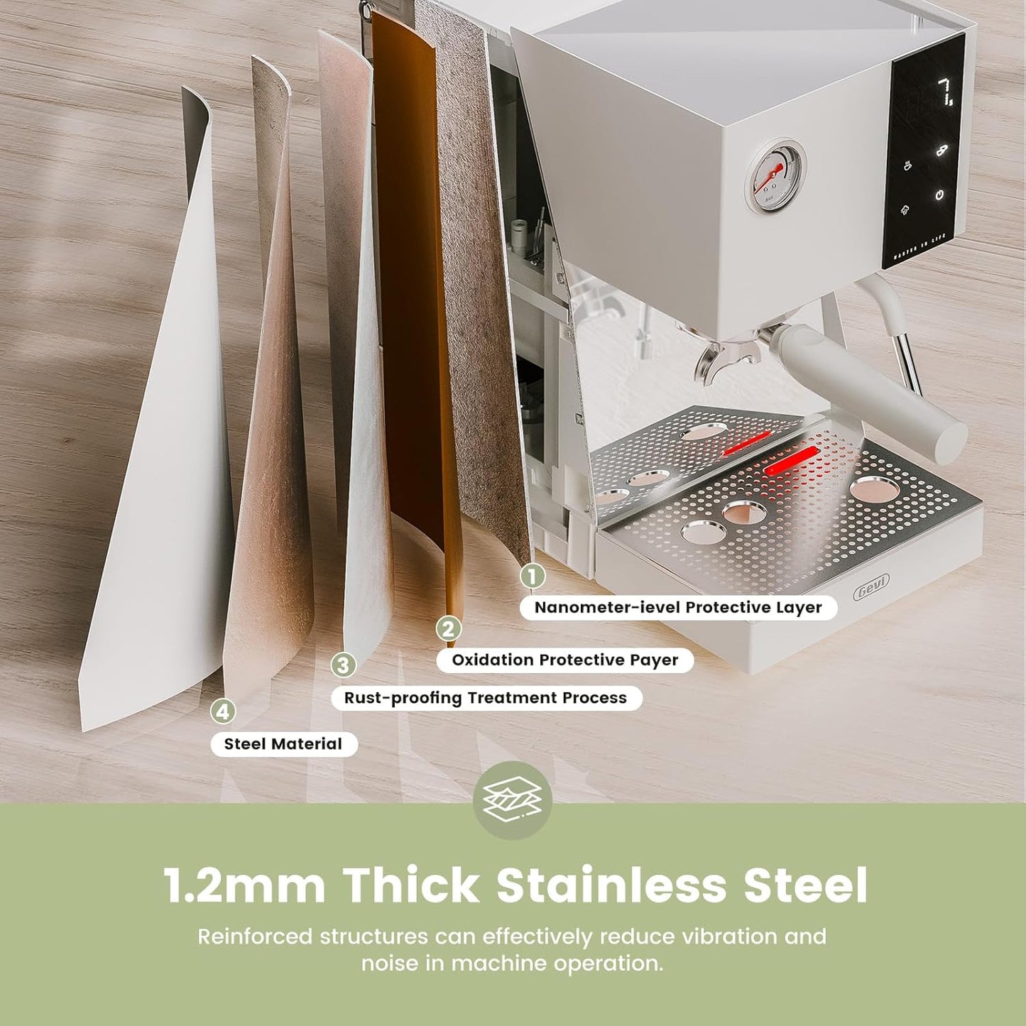 Gevi Espresso Machine ā White