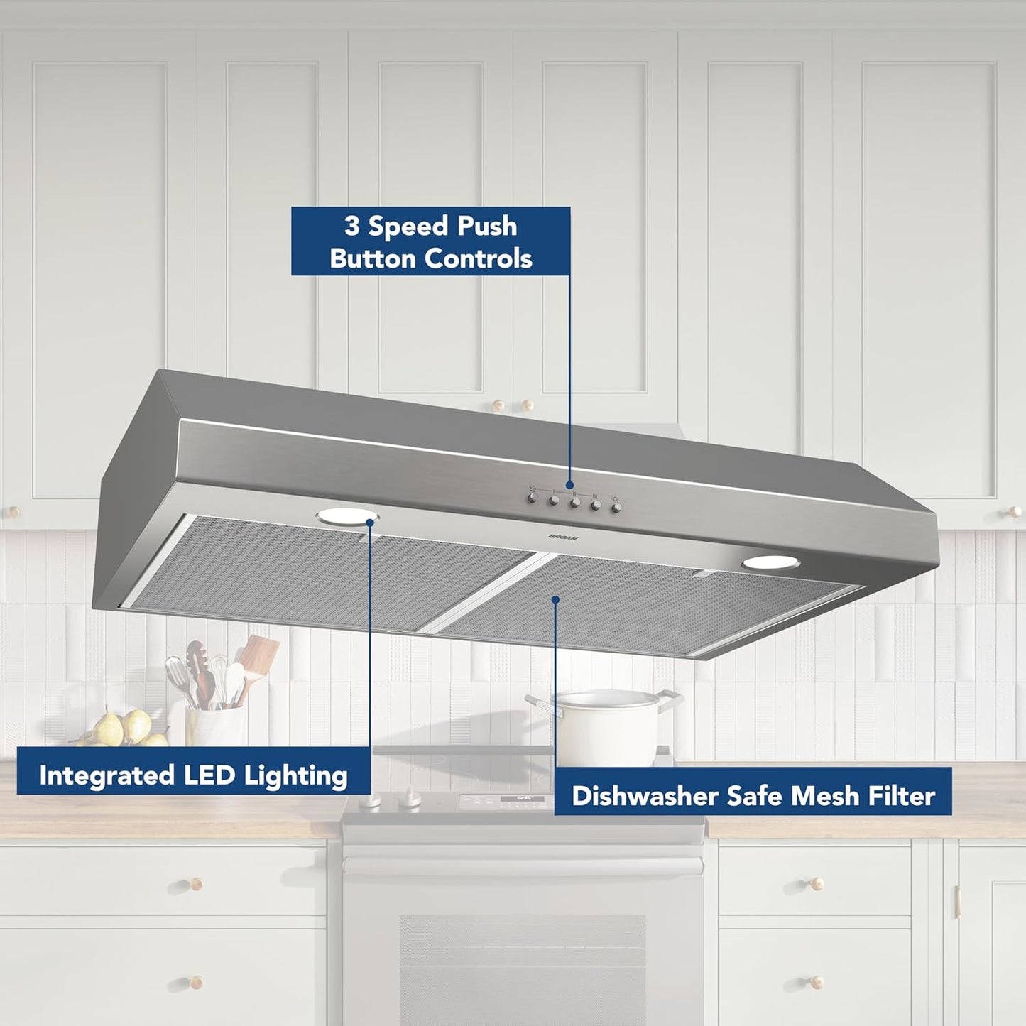 Broan-NuTone 30" Range Hood – Stainless Steel