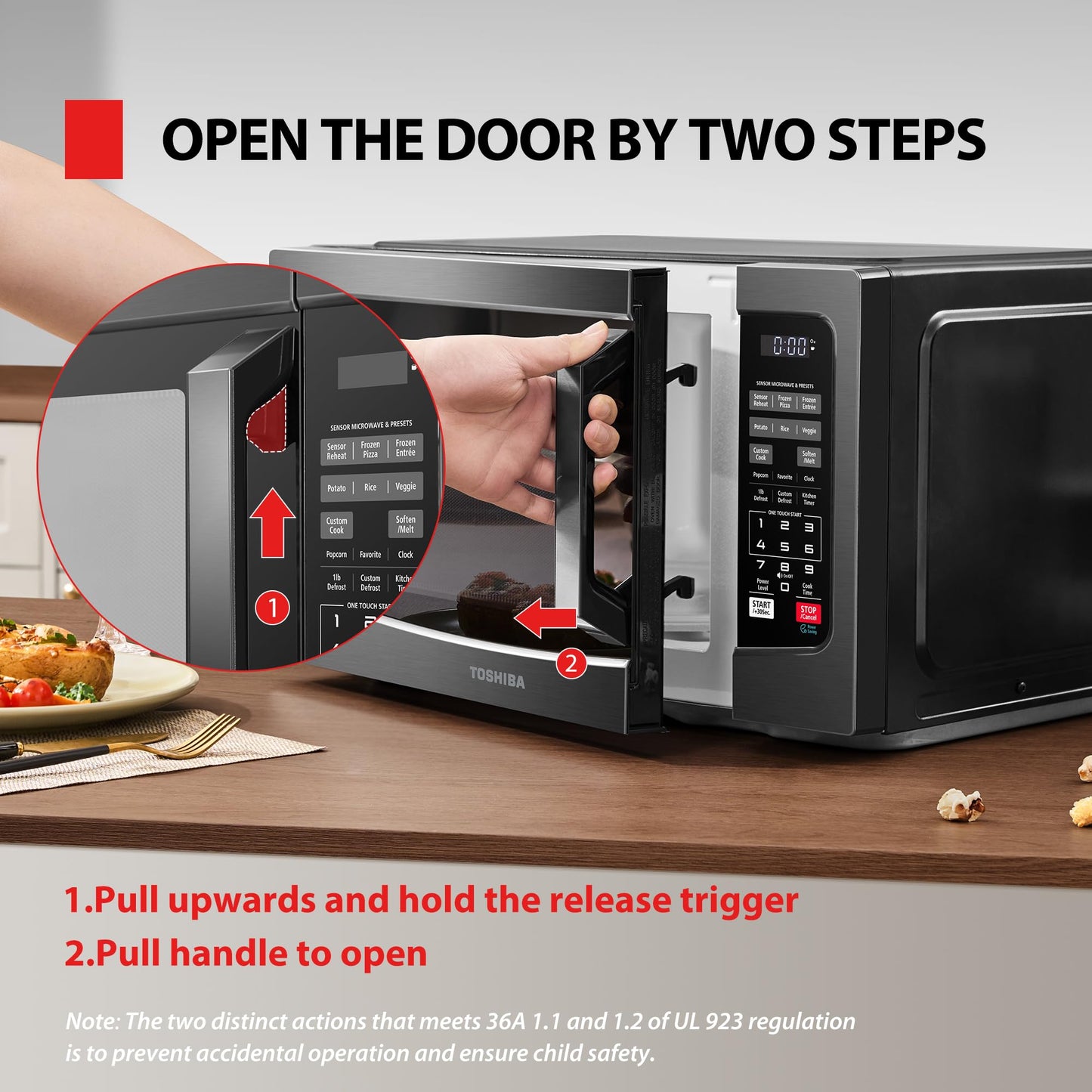 Toshiba 1.6 Cu.ft Microwave Oven