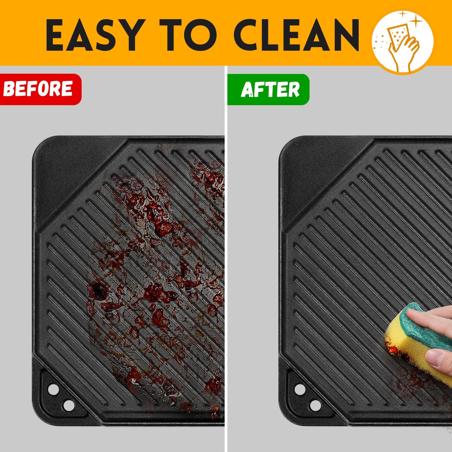 GGC 16.5" Reversible Cast Iron Griddle