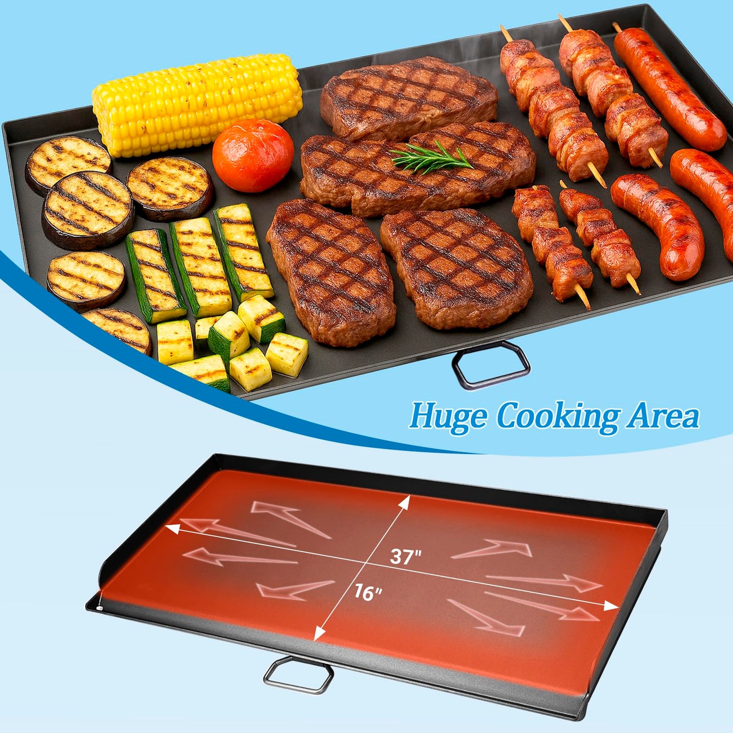 Cast Iron Nanoceramic Grill Griddle