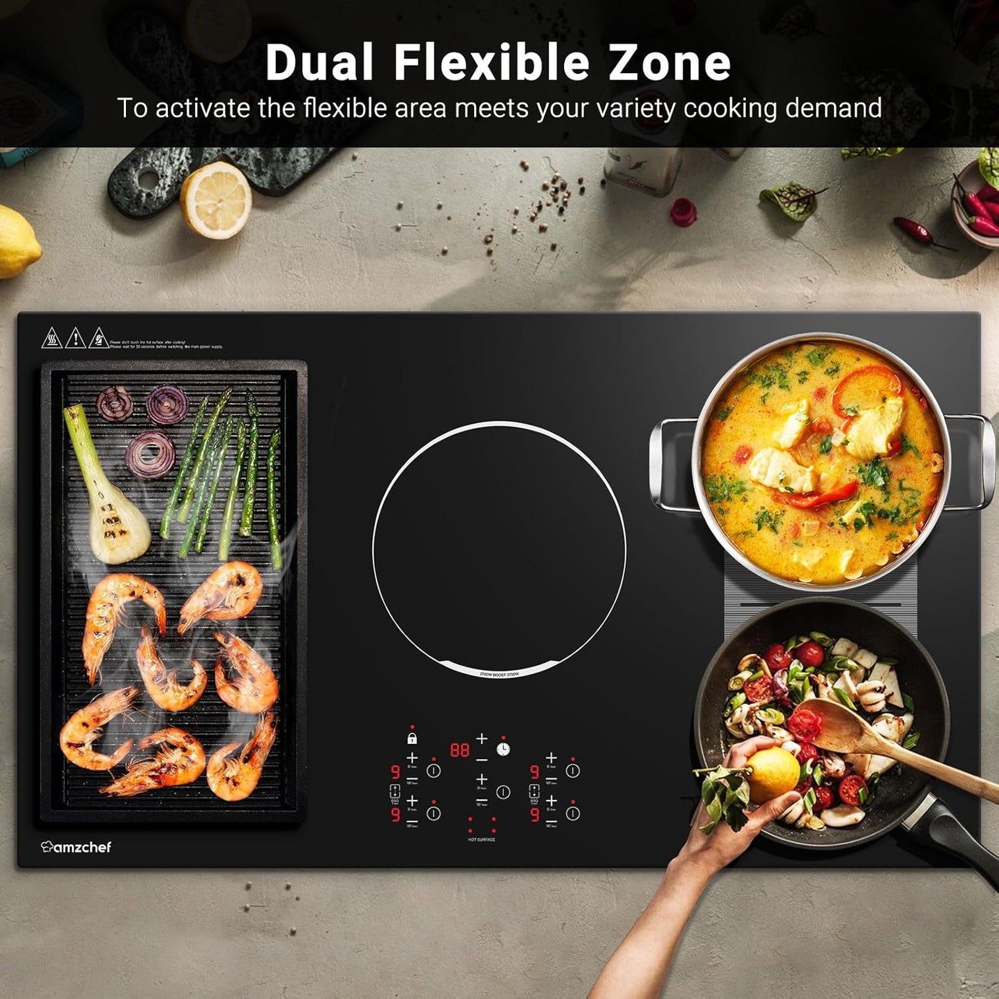 AMZCHEF 36" Induction Cooktop