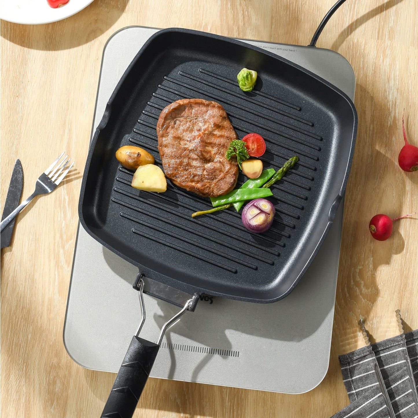 S·KITCHN 12" Cast Aluminum Griddle