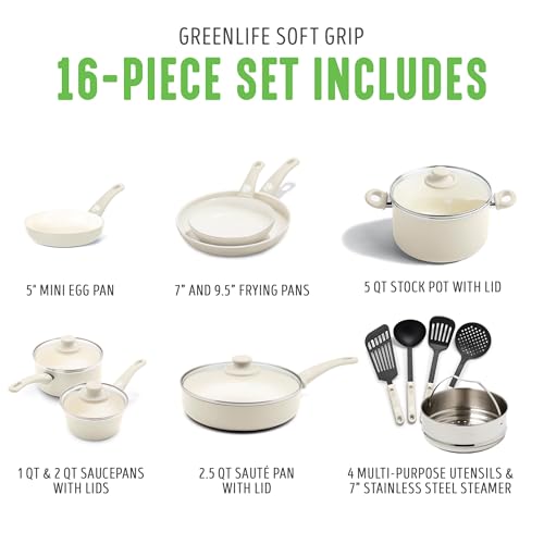GreenLife 16-Pc Nonstick Cookware Set