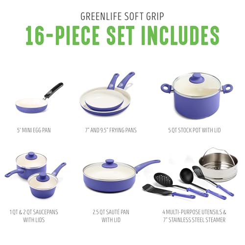 GreenLife 16-Pc Nonstick Cookware Set