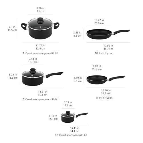 Amazon Basics 3-Pc Nonstick Pan Set