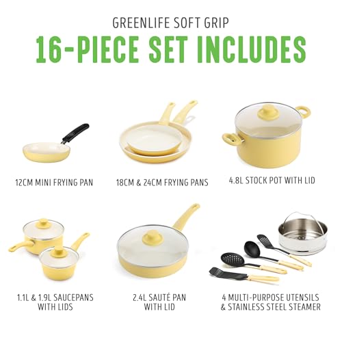 GreenLife 16-Pc Nonstick Cookware Set